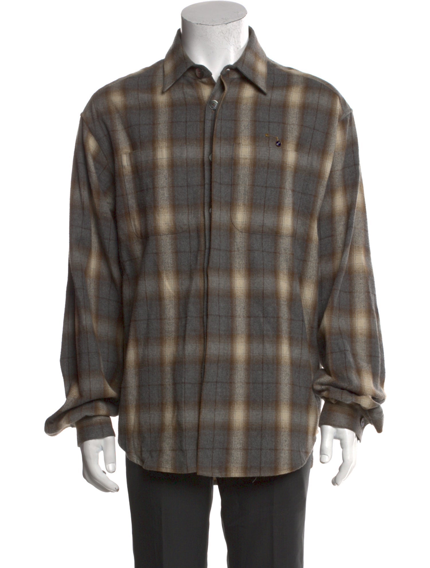 L'equip Plaid Print Long Sleeve Shirt