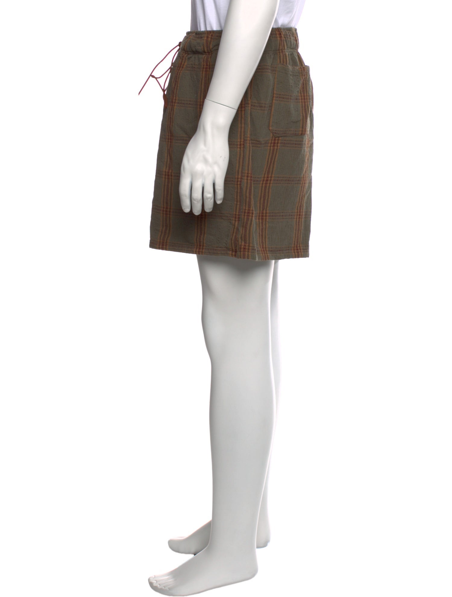 L'equip Plaid Print Jogger Shorts