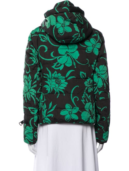 Performance Ski Nylon Floral Print Down Jacket