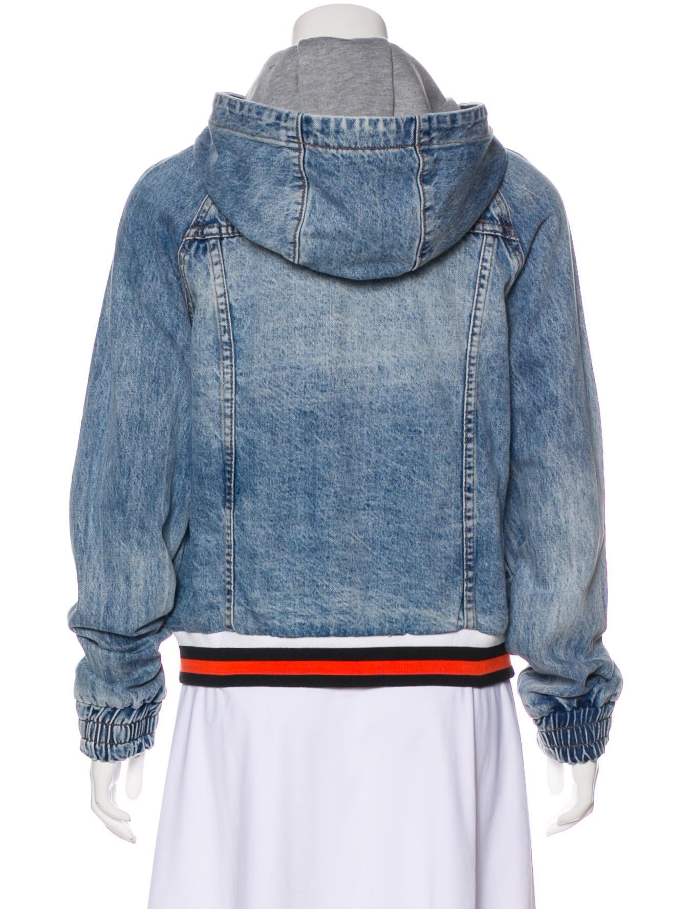 Hooded Denim Pe Nation Denim Jacket Nation All Around Puffer