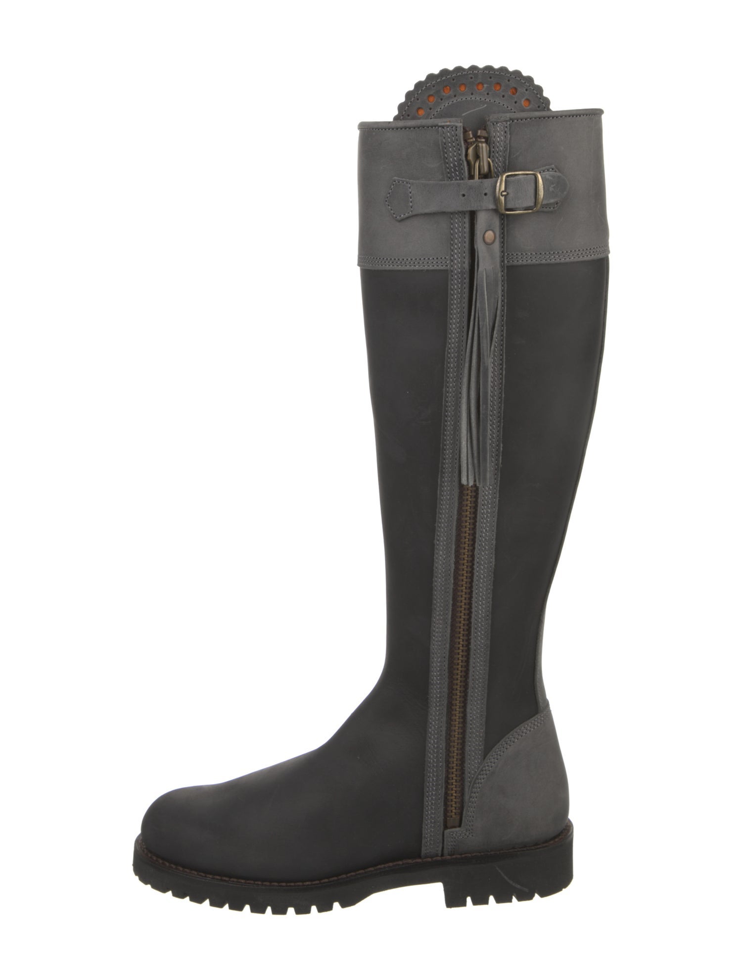 Penelope Chilvers Leather Tassel Accents Boots Black Boots, Shoes
