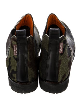 Penelope Chilvers Ponyhair Camouflage Print Chelsea Boots
