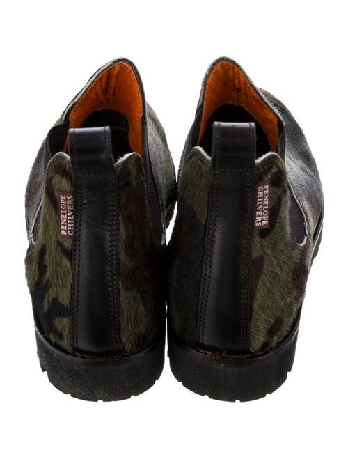 Penelope Chilvers Ponyhair Camouflage Print Chelsea Boots