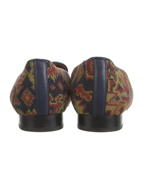 Penelope Chilvers Printed Leather Trim Embellishment Loafers