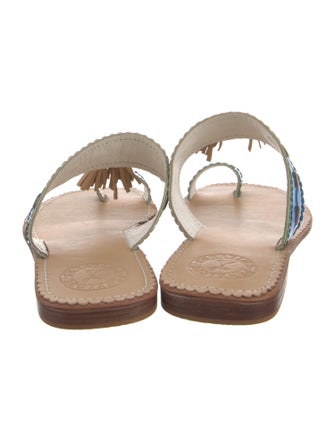 Penelope Chilvers Patent Leather Scalloped Accent Slides