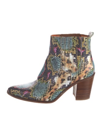Penelope Chilvers Leather Animal Print Boots
