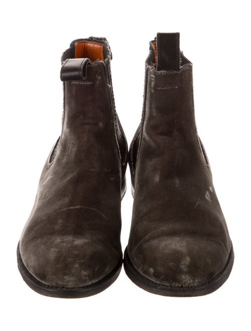 Penelope Chilvers Velvet Leather Trim Embellishment Chelsea Boots