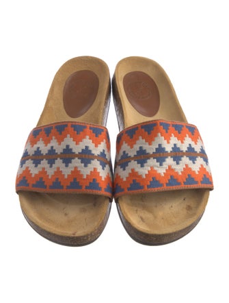 Penelope Chilvers Striped Embroidered Accent Slides