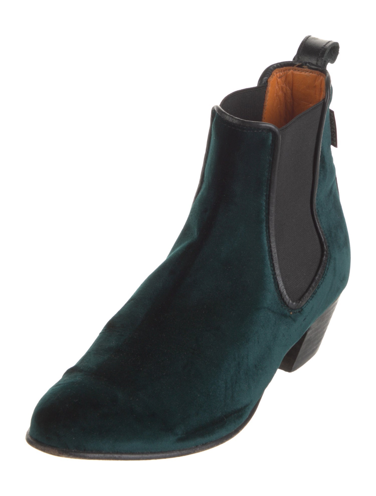 Penelope Chilvers Velvet Leather Trim Embellishment Chelsea Boots