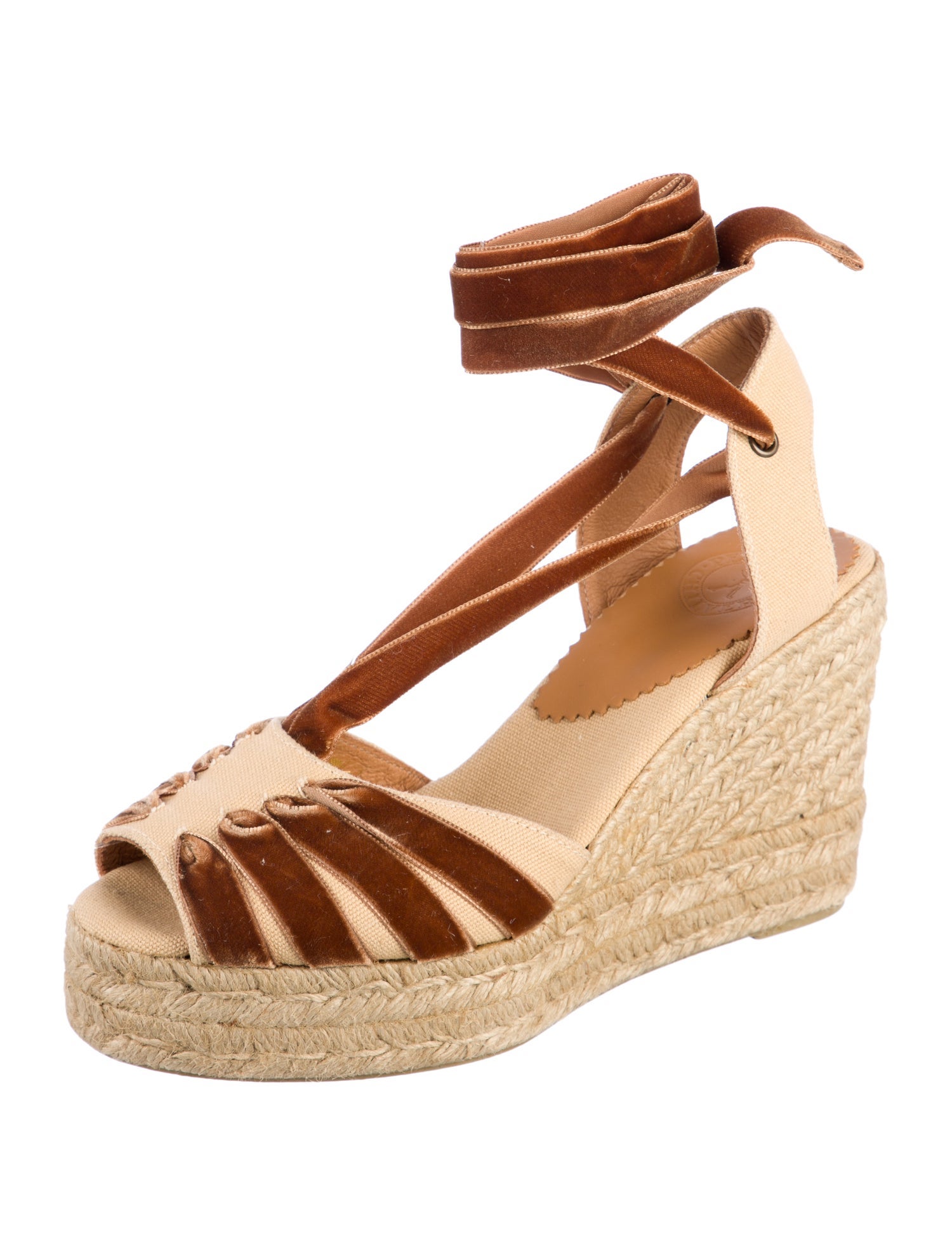 Penelope Chilvers Canvas Colorblock Pattern Slingback Pumps