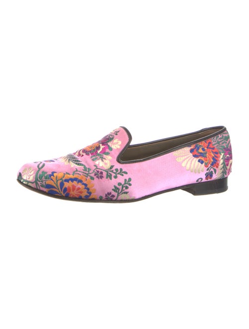 Penelope Chilvers Silk Floral Print Loafers
