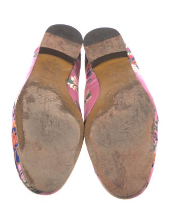 Penelope Chilvers Silk Floral Print Loafers