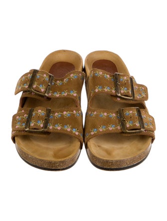 Penelope Chilvers Suede Printed Slides