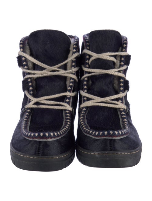 Penelope Chilvers Ponyhair Lace-Up Boots