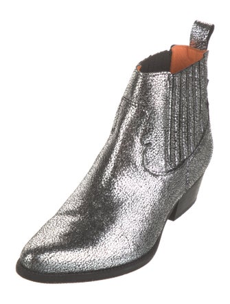 Penelope Chilvers Suede Colorblock Pattern Chelsea Boots