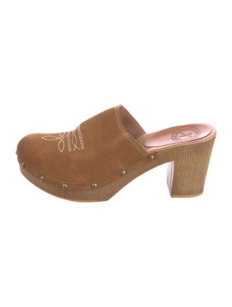 Penelope Chilvers Suede Studded Accents Mules