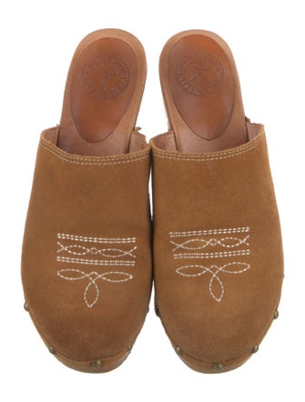 Penelope Chilvers Suede Studded Accents Mules