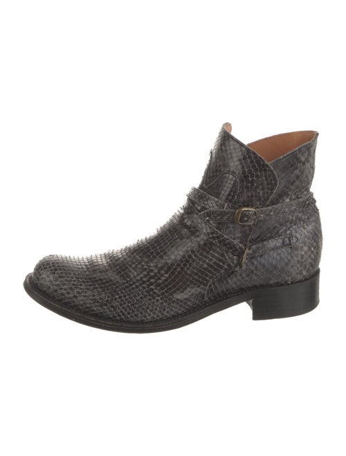 Penelope Chilvers Python Animal Print Combat Boots