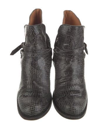 Penelope Chilvers Python Animal Print Combat Boots