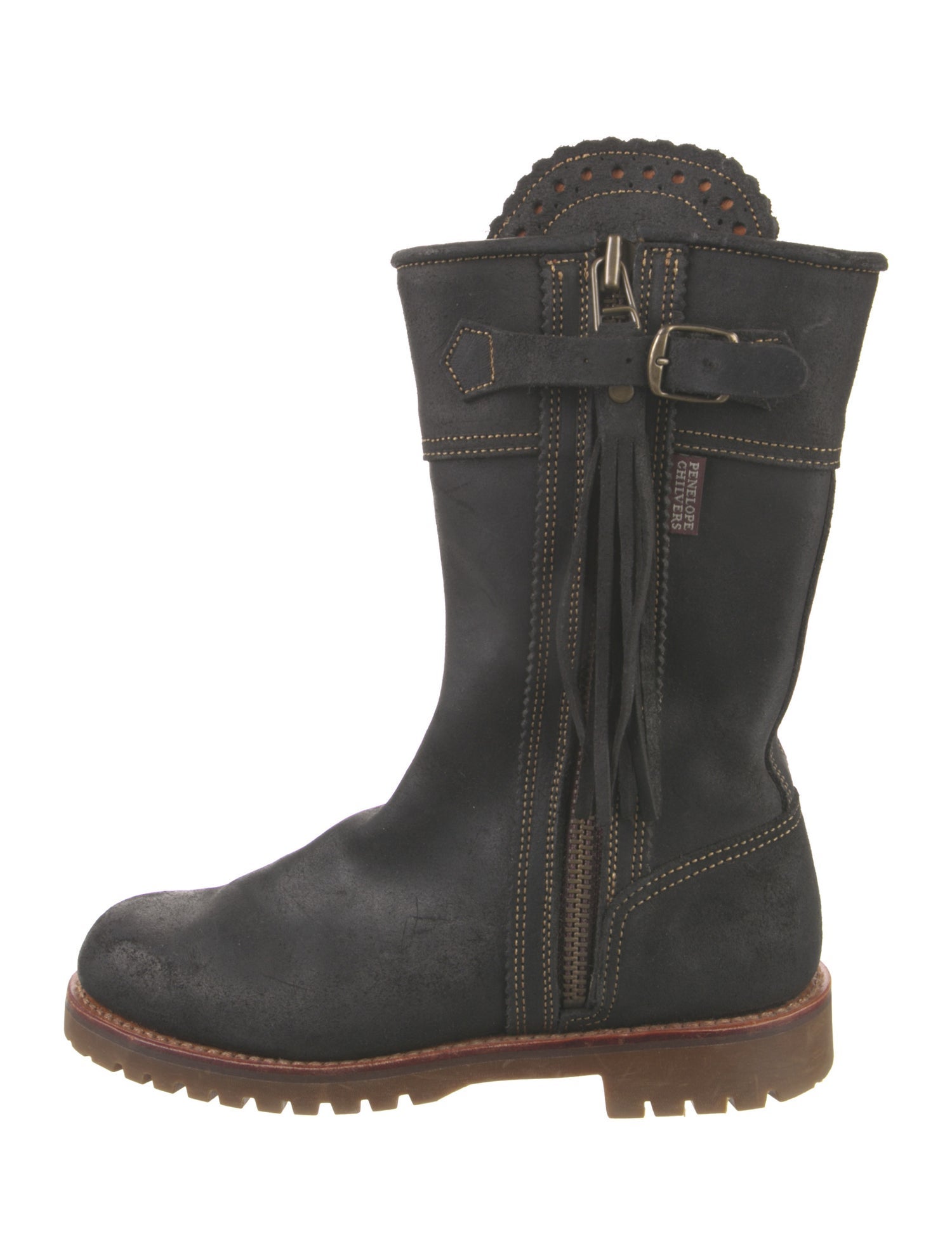 Penelope Chilvers Suede Moto Boots