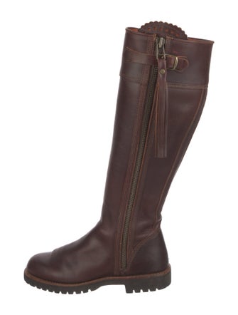 Penelope Chilvers Leather Scalloped Accent Boots