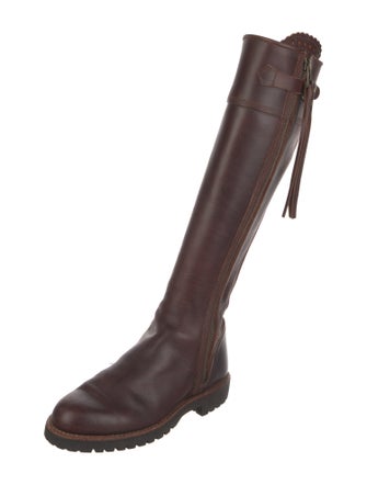 Penelope Chilvers Leather Scalloped Accent Boots