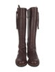 Penelope Chilvers Leather Scalloped Accent Boots