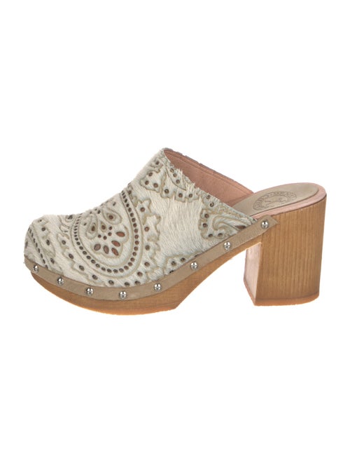 Penelope Chilvers Ponyhair Studded Accents Mules
