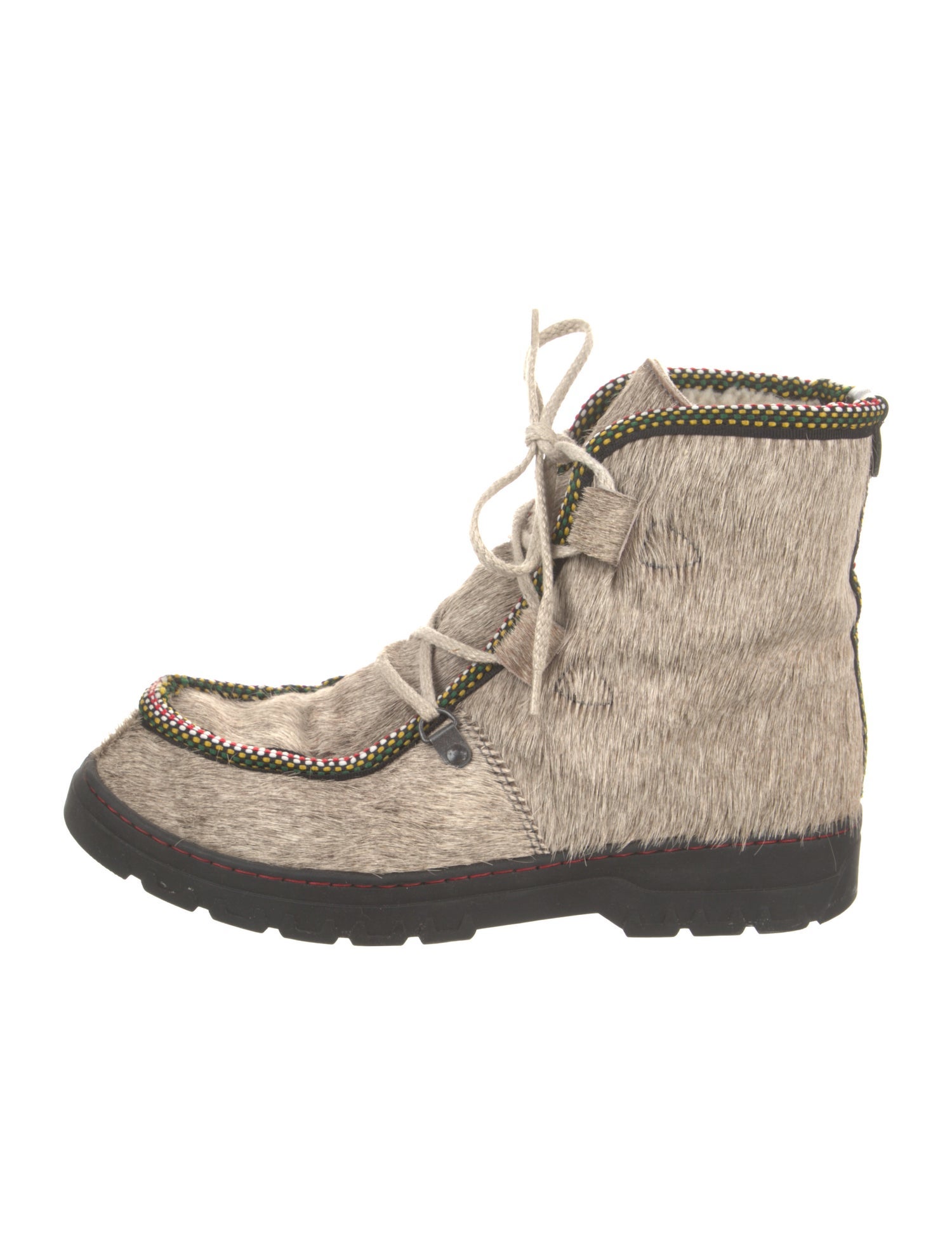 Penelope Chilvers Ponyhair Lace-Up Boots