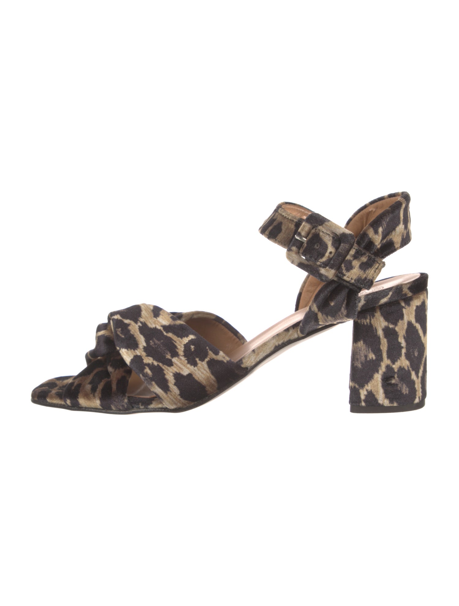 Penelope Chilvers Suede Animal Print Sandals