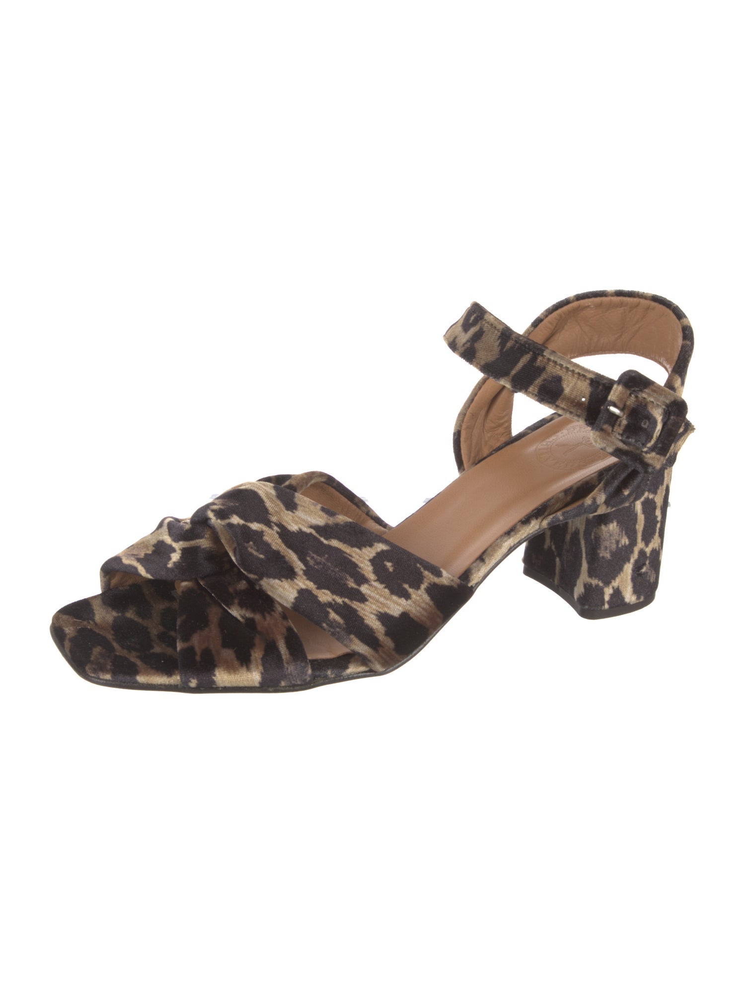 Penelope Chilvers Suede Animal Print Sandals