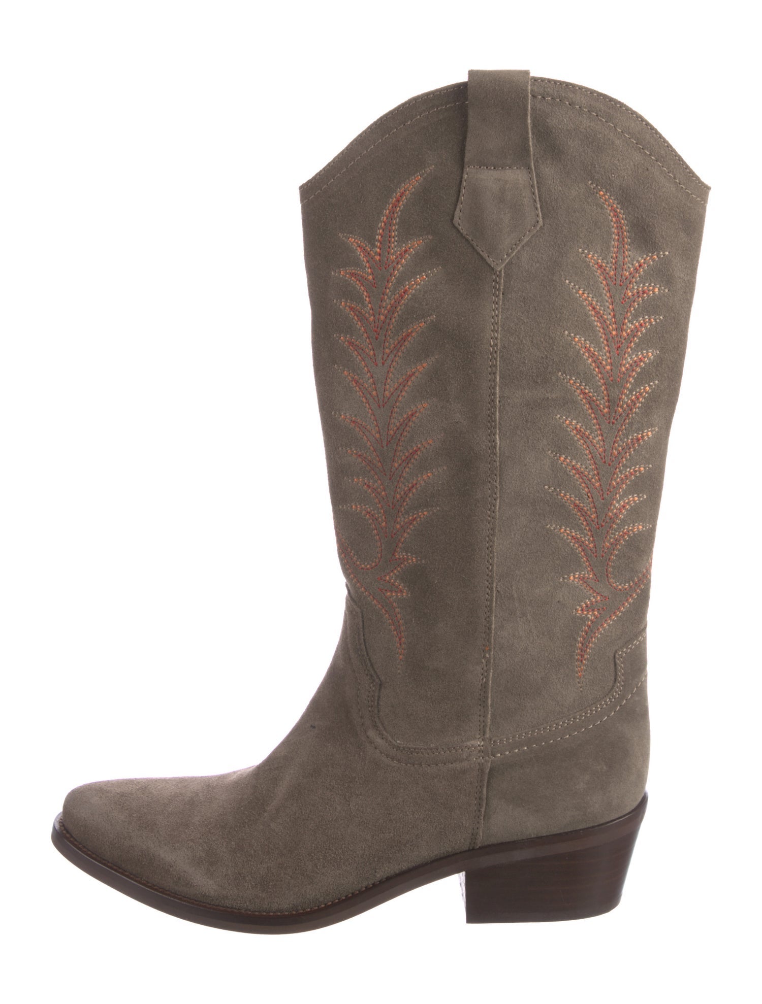 Penelope Chilvers Suede Patterned Western Boots