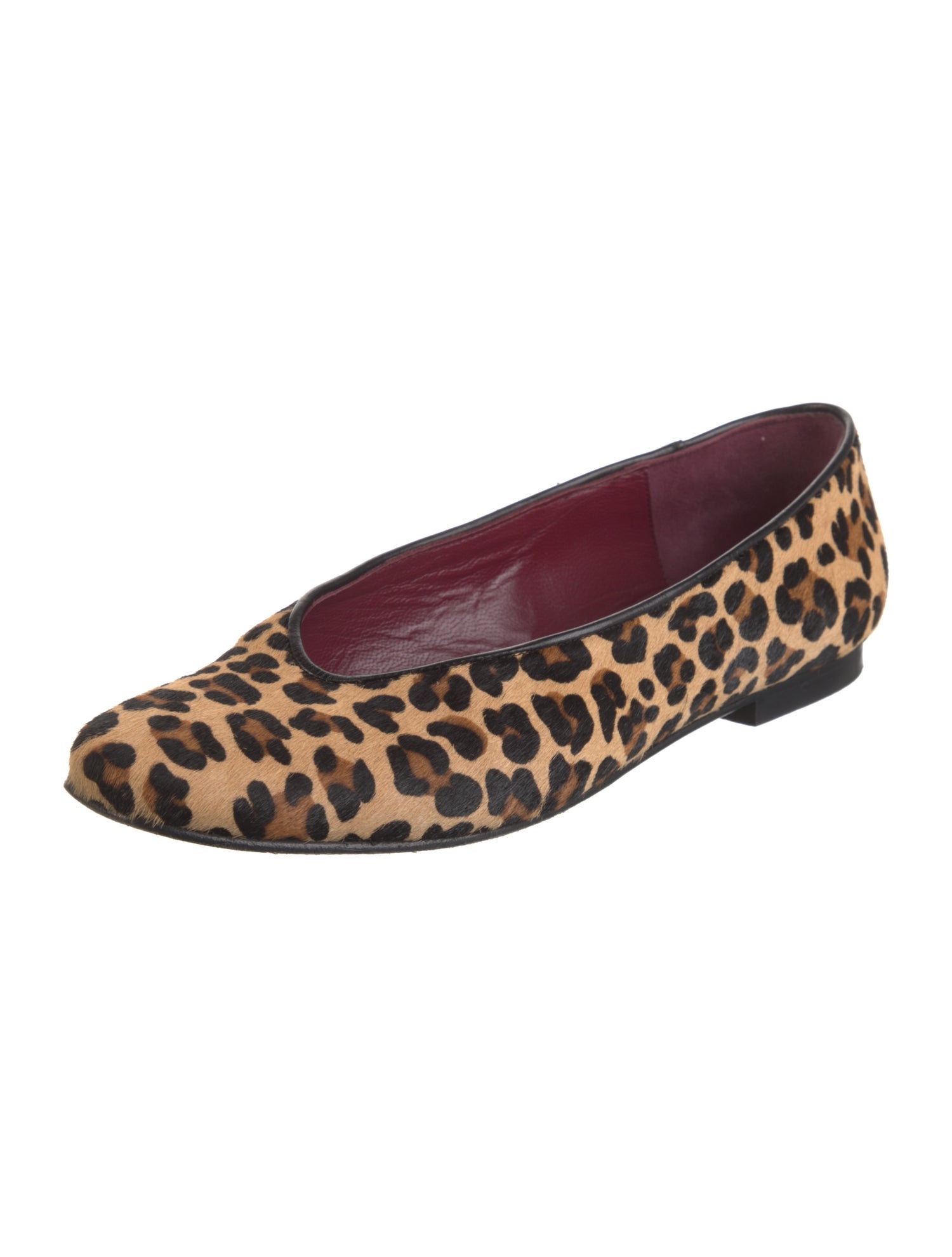 Penelope Chilvers Ponyhair Animal Print Ballet Flats