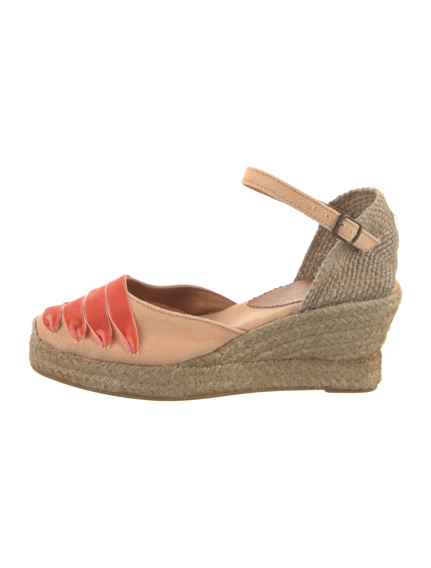 Penelope Chilvers Leather Colorblock Pattern Slingback Pumps