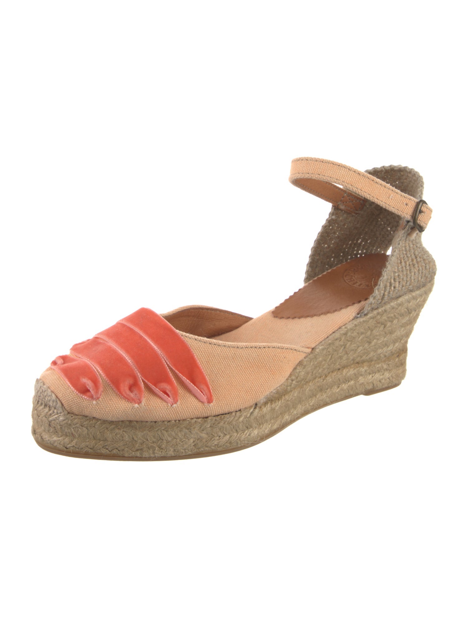 Penelope Chilvers Leather Colorblock Pattern Slingback Pumps