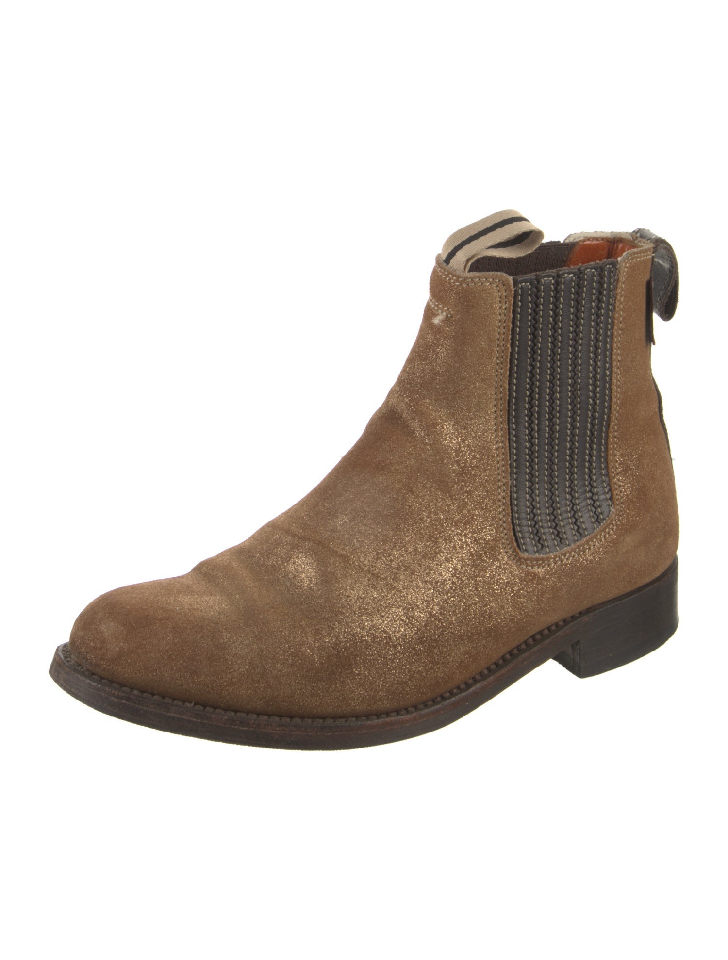 Penelope Chilvers Leather Colorblock Pattern Chelsea Boots