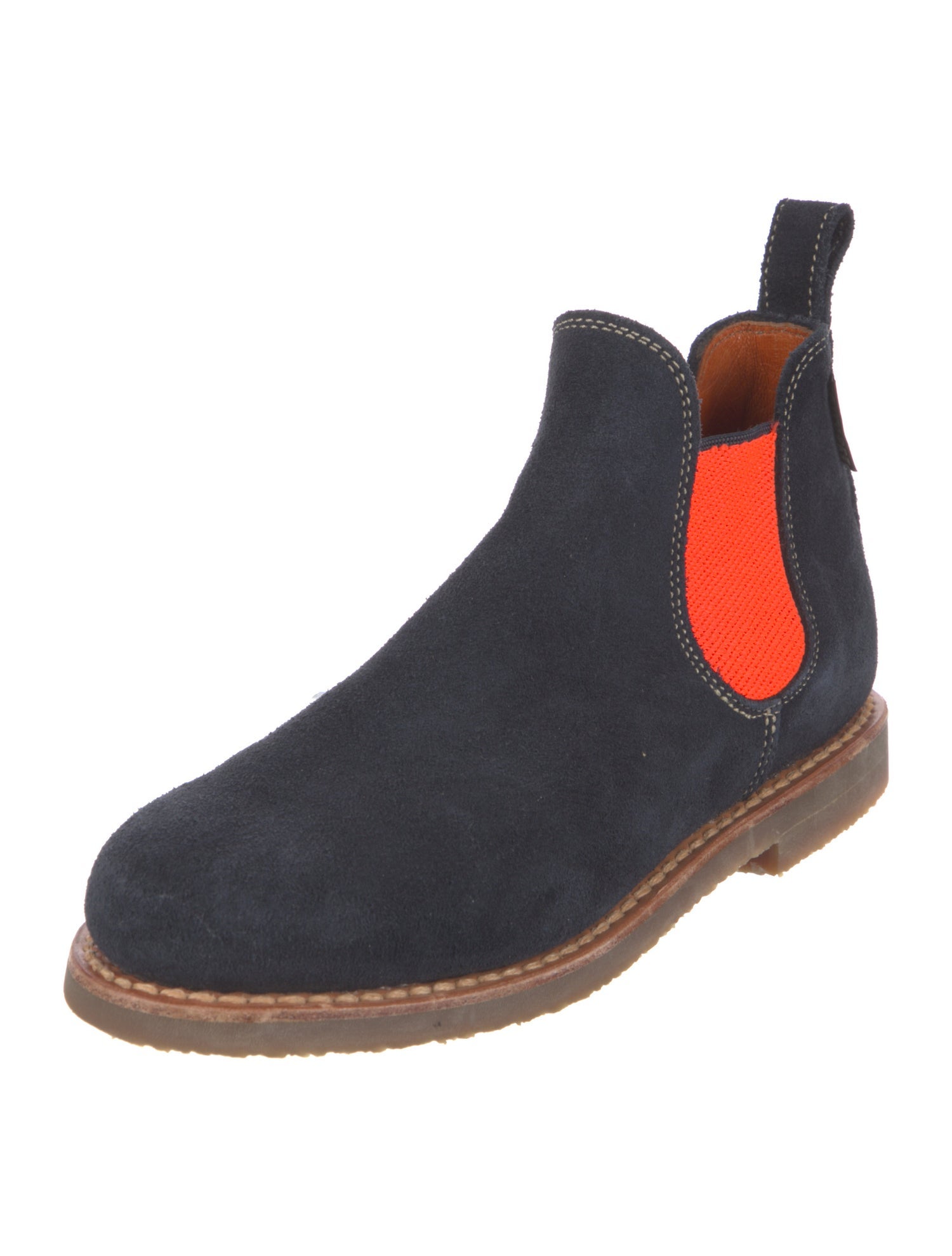 Penelope Chilvers Suede Colorblock Pattern Chelsea Boots