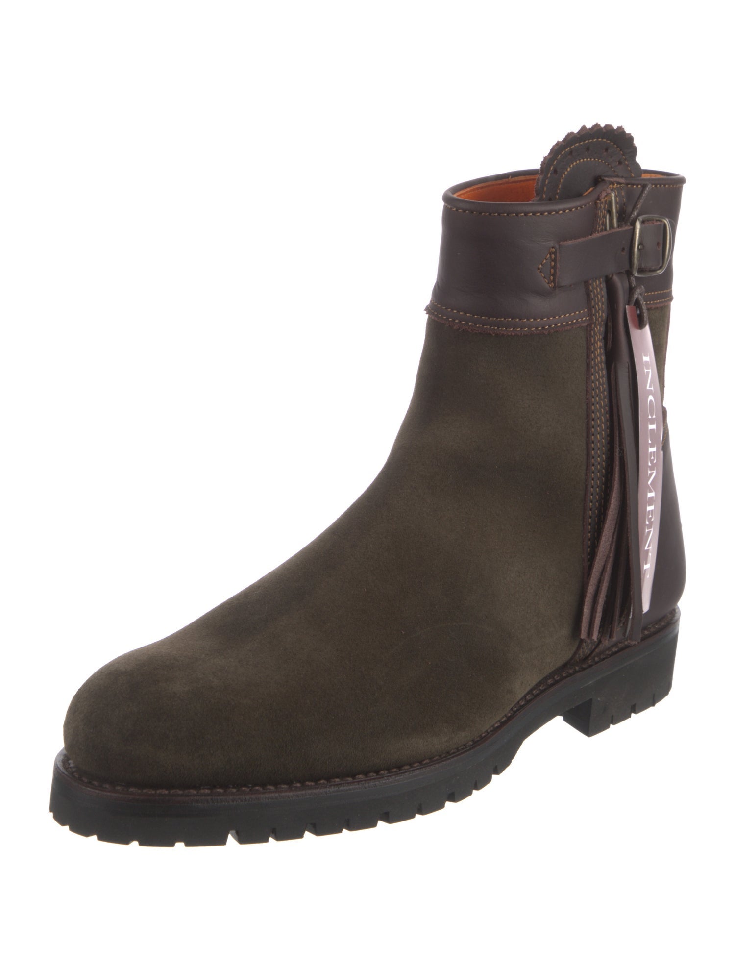 Penelope Chilvers Suede Fringe Trim Accent Moto Boots