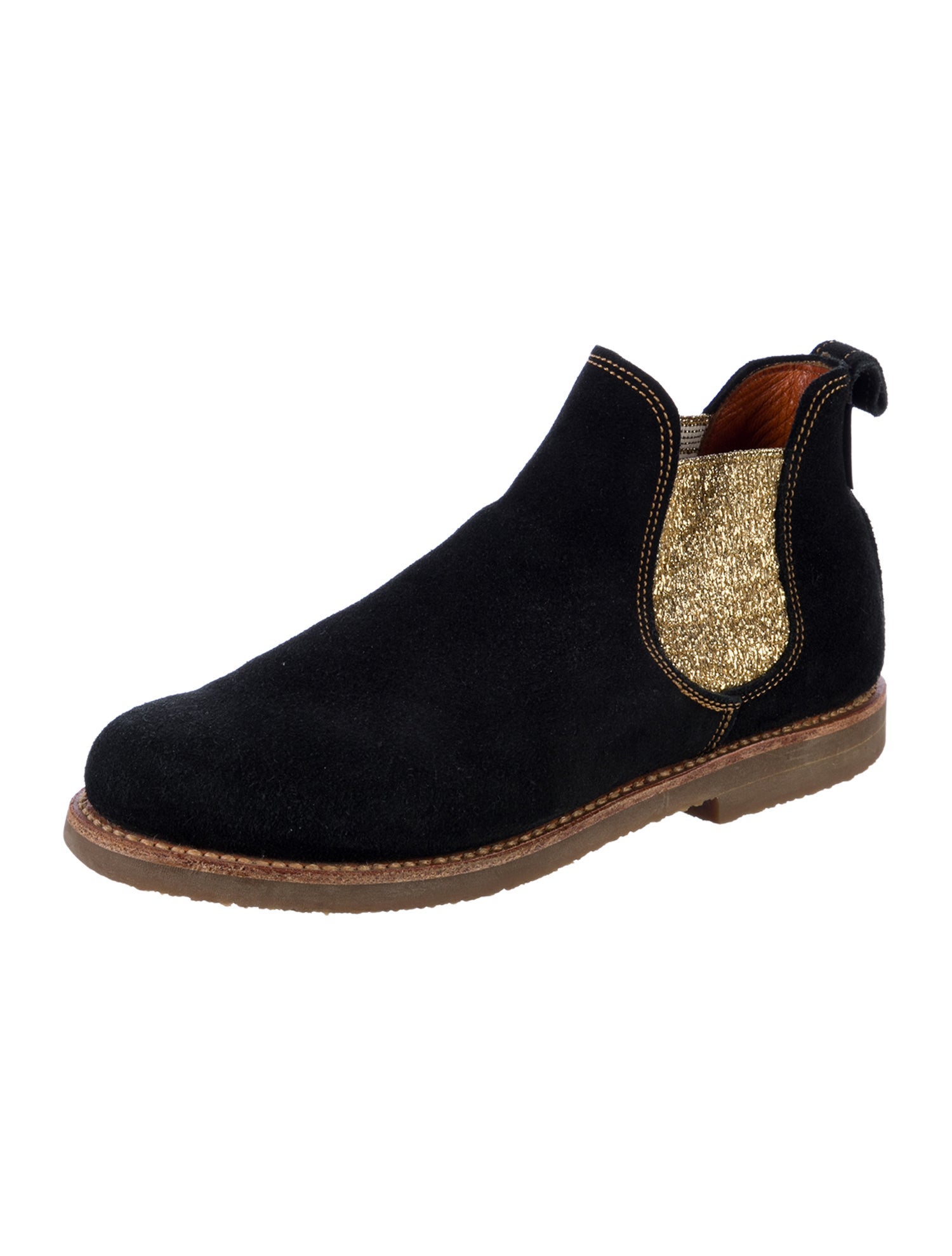 Penelope Chilvers Suede Colorblock Pattern Chelsea Boots