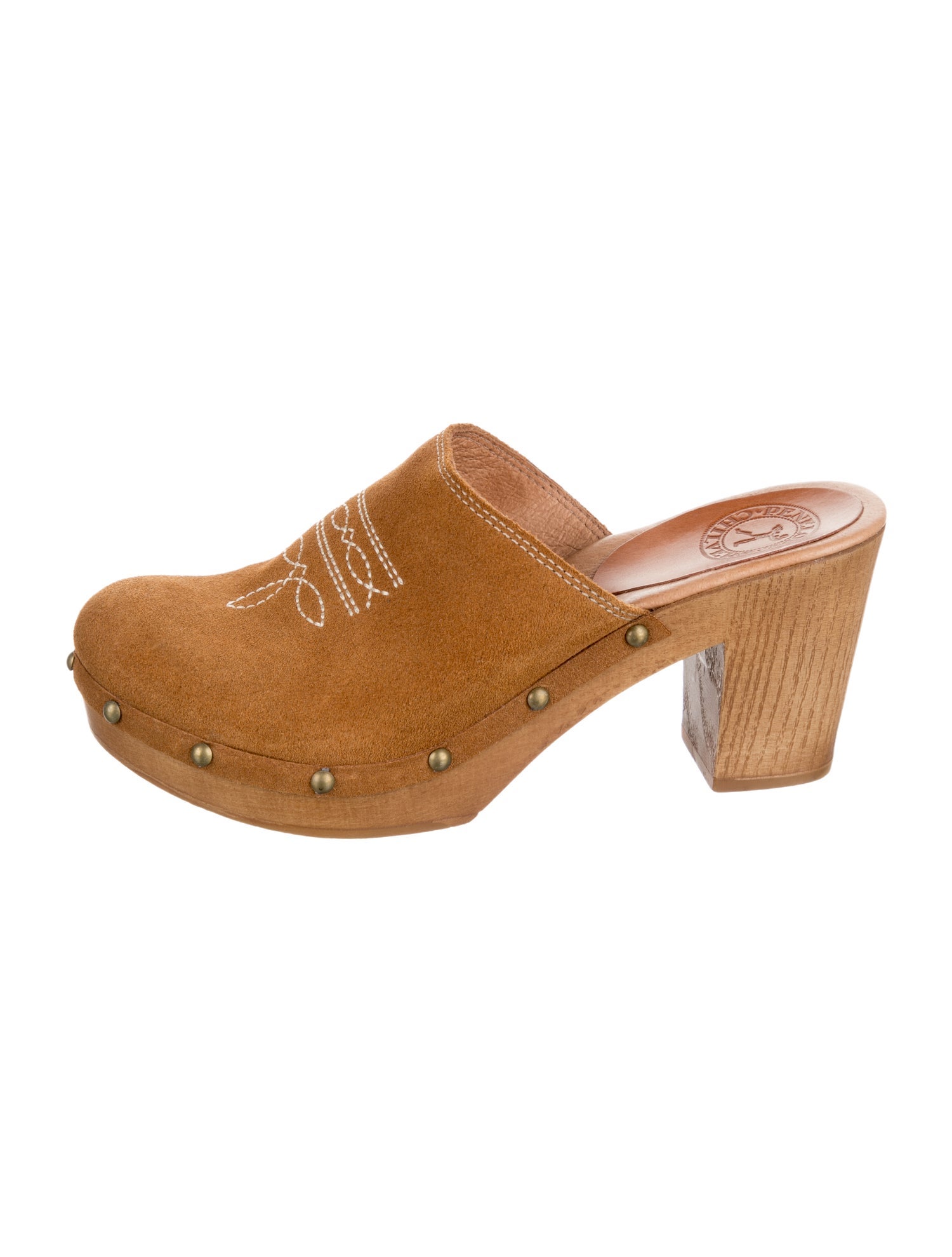 Penelope Chilvers Suede Studded Accents Mules