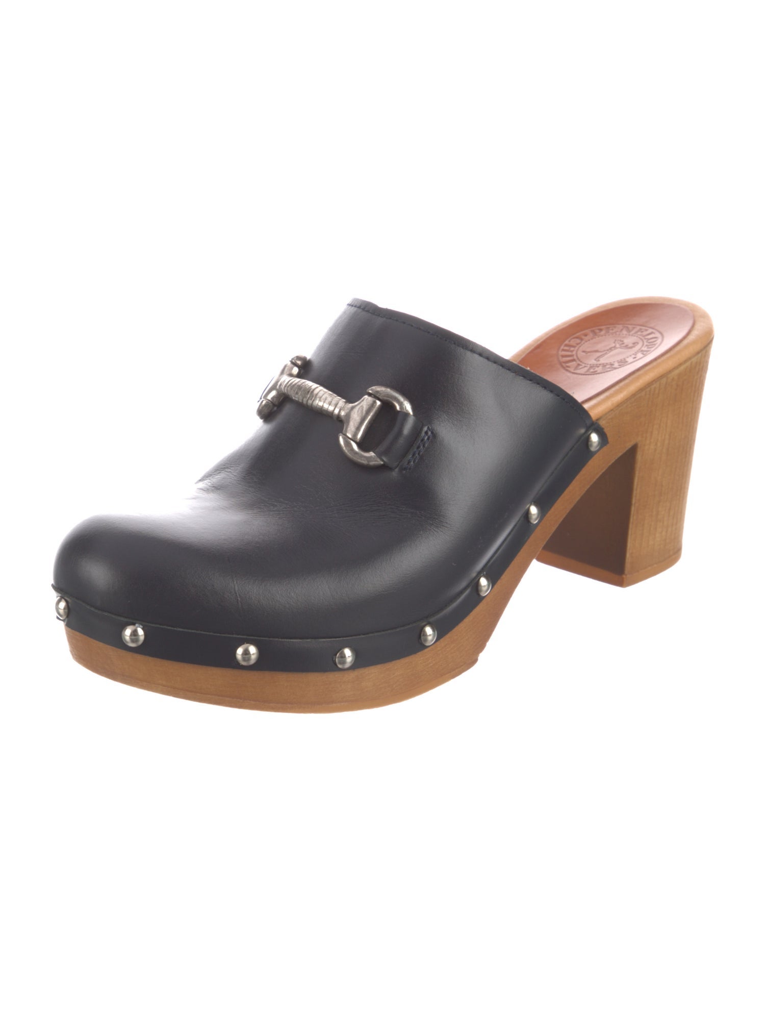 Penelope Chilvers Leather Studded Accents Mules