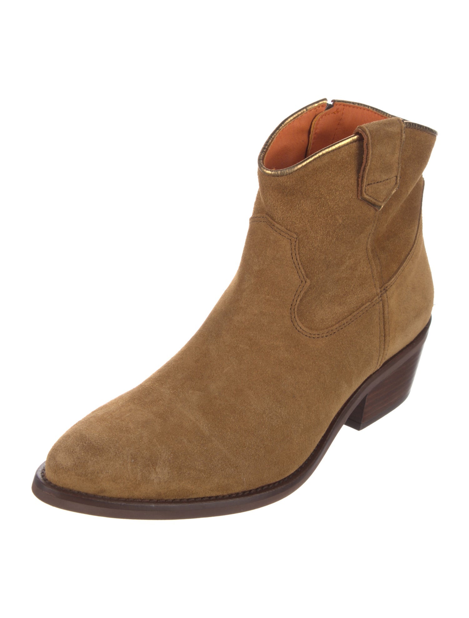 Penelope Chilvers Suede Leather Trim Embellishment Western Boots