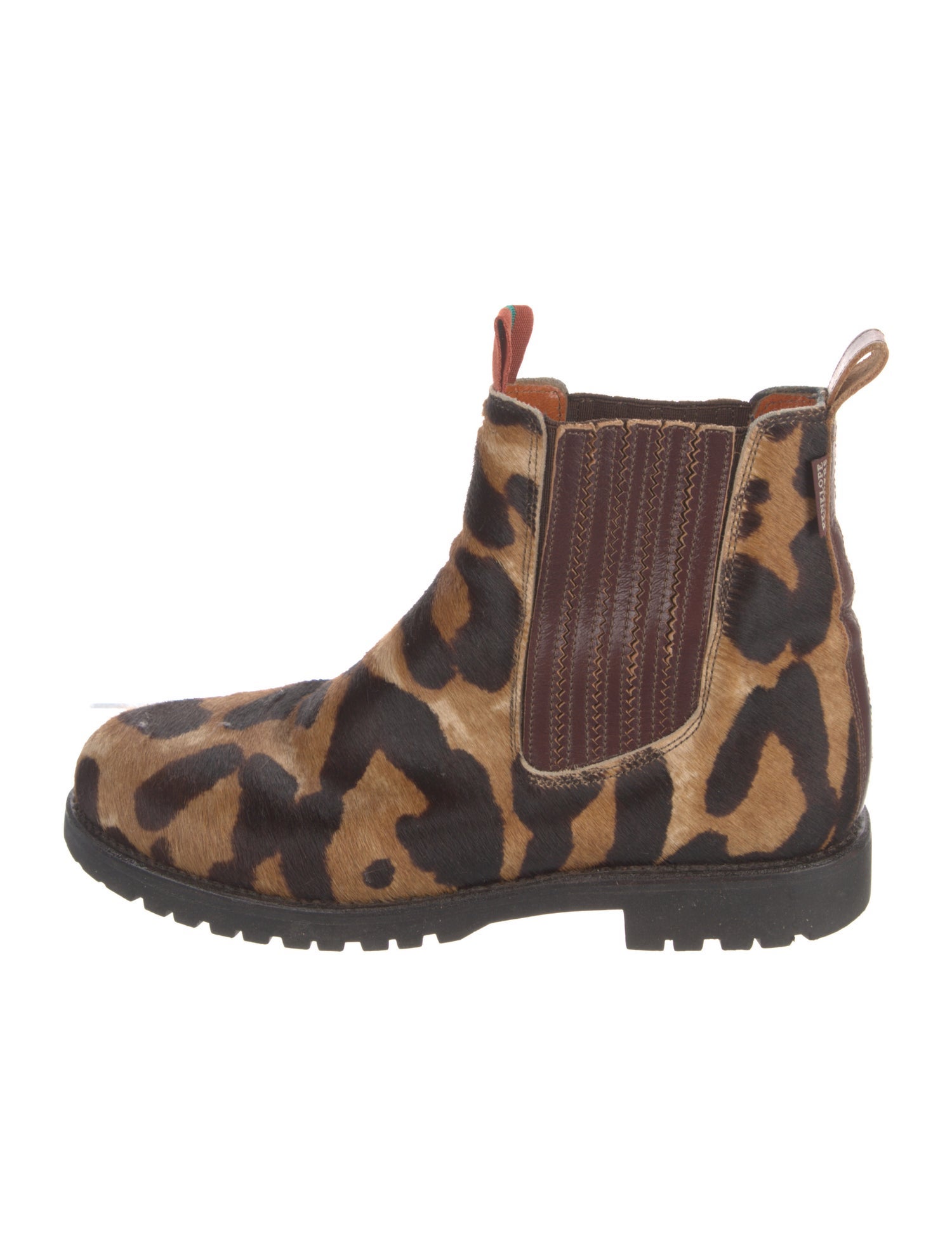 Penelope Chilvers Ponyhair Animal Print Chelsea Boots