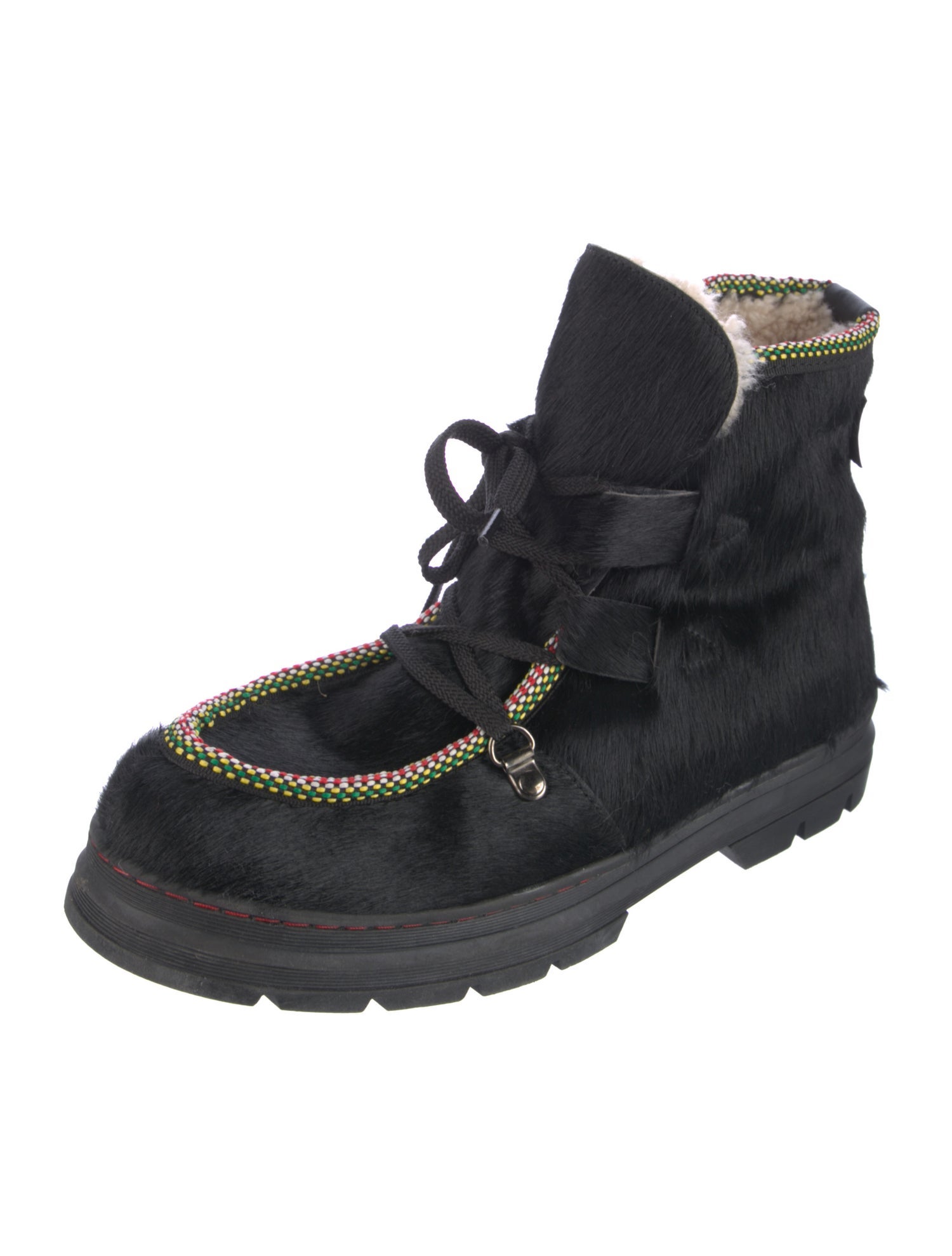 Penelope Chilvers Ponyhair Lace-Up Boots