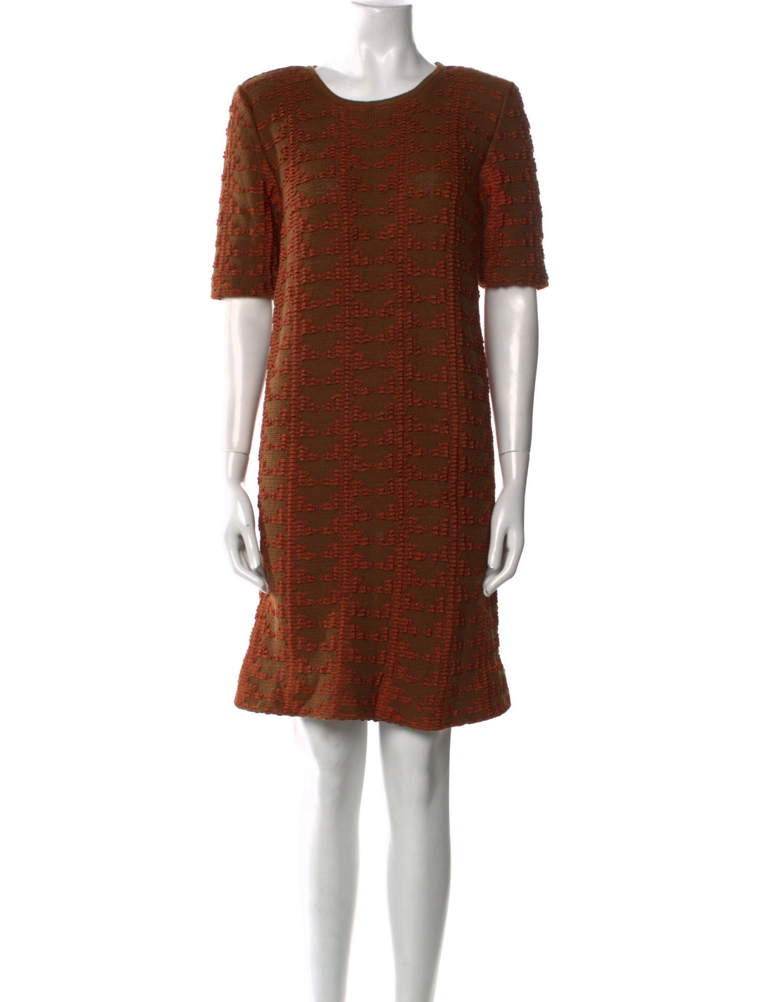 Pepa Pombo Scoop Neck Knee-Length Dress