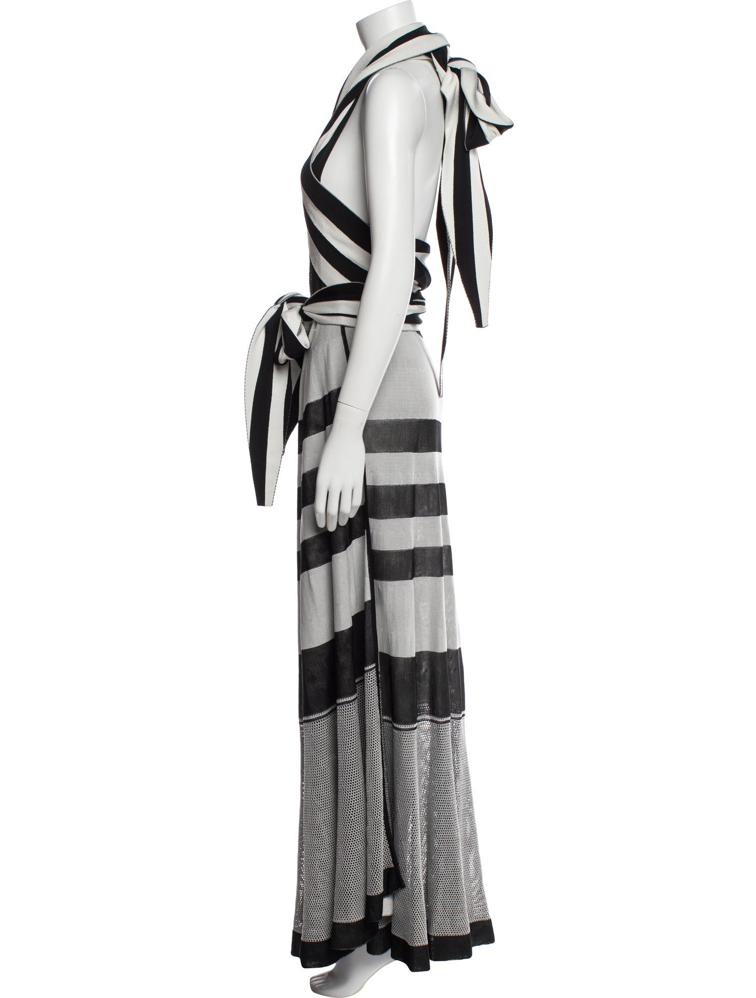 Pepa Pombo Striped Long Dress
