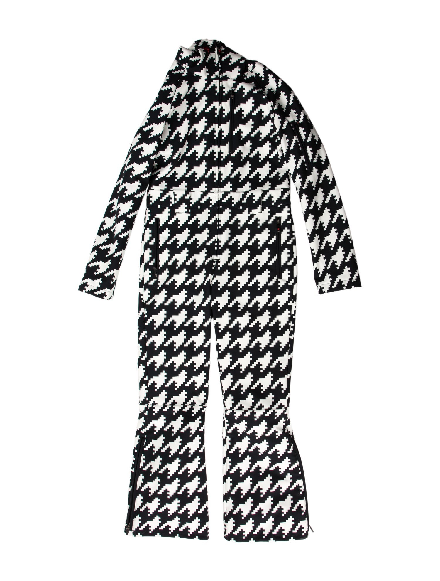 Perfect Moment Houndstooth Print Cowl Neck Jumpsuit