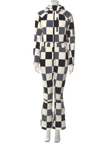 Perfect Moment Jumpsuits and Rompers Plaid Print Turtleneck Jumpsuit S