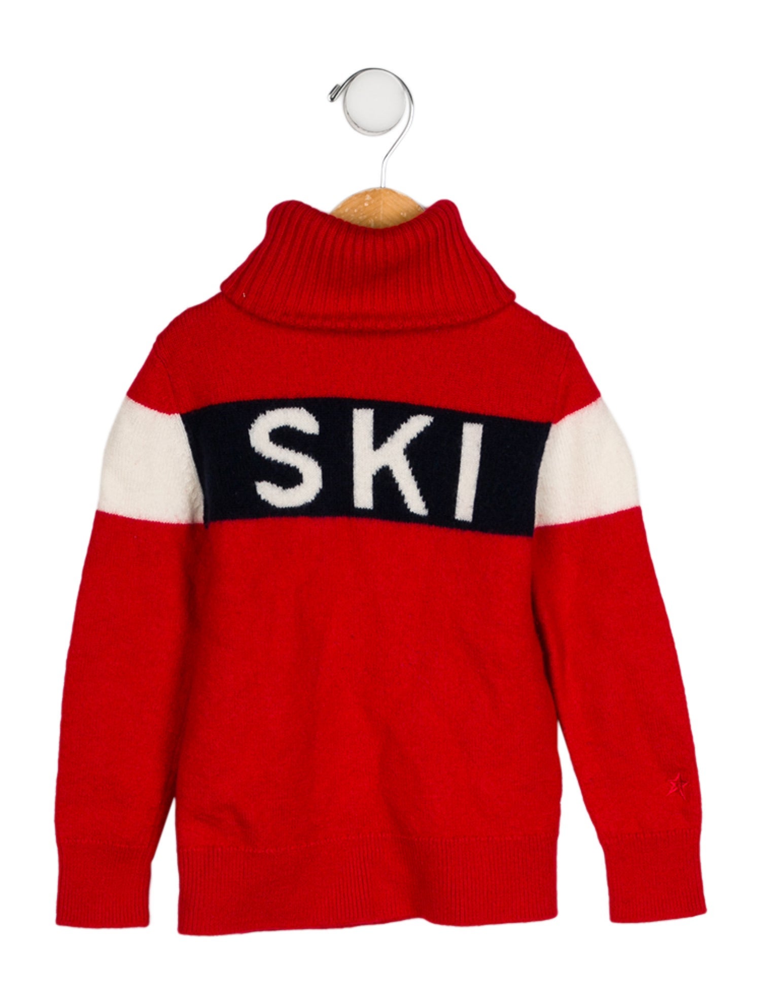 Perfect Moment Girls' Wool Intarsia Turtleneck