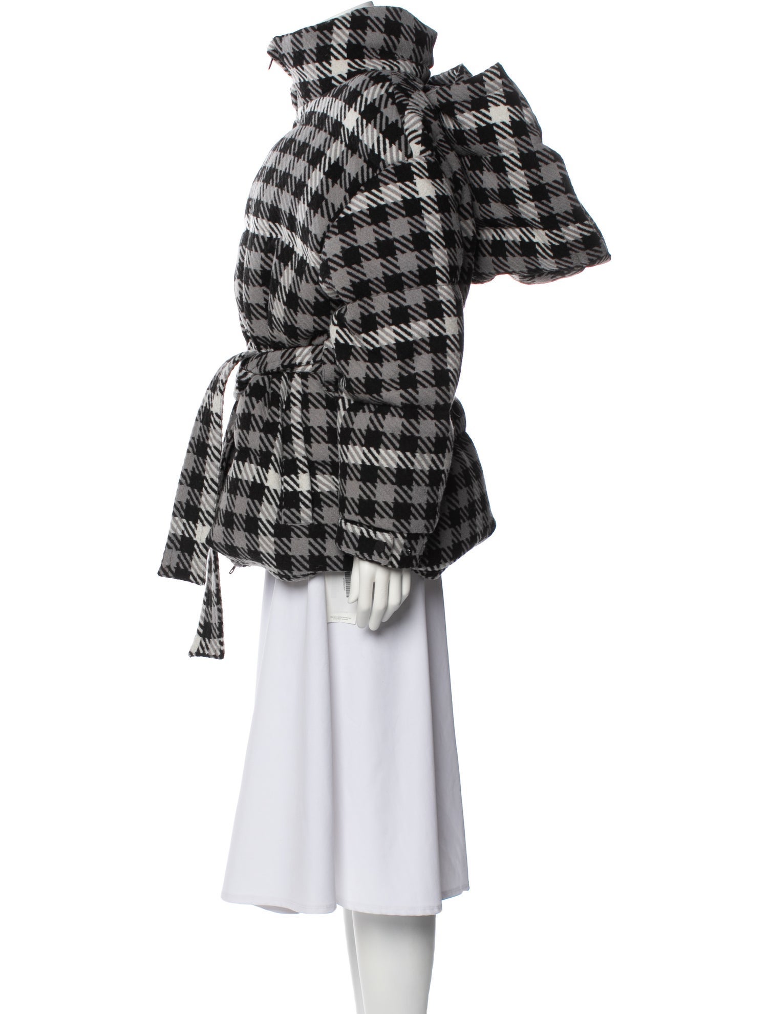 Perfect Moment Plaid Print Down Jacket